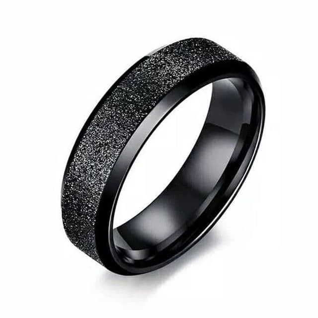 pria-cincin- cincin pasir titanium stainless steel hitam -cincin-pria.