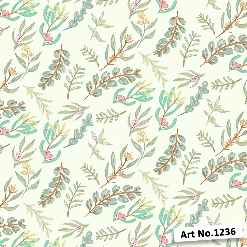 

Art No. 1236 - ART PATTERN - GREEN BIG FLORA