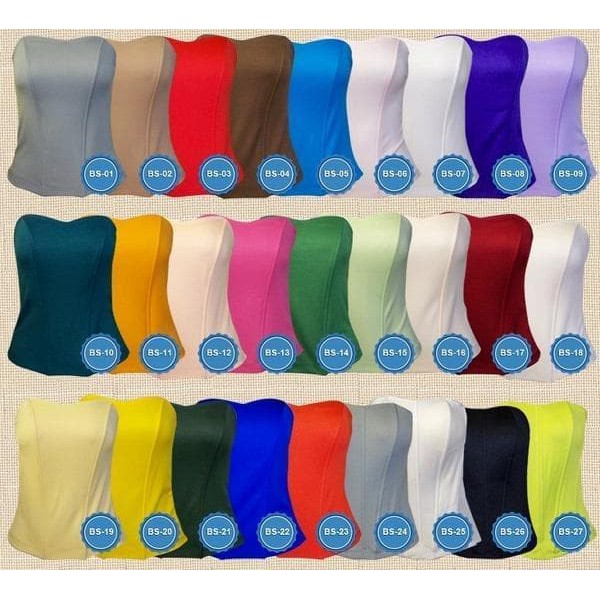 Longtorso Kemben Dalaman Kebaya Modern Jumbo Torso Bustier 4 Tulang Aneka Pillihan Warna