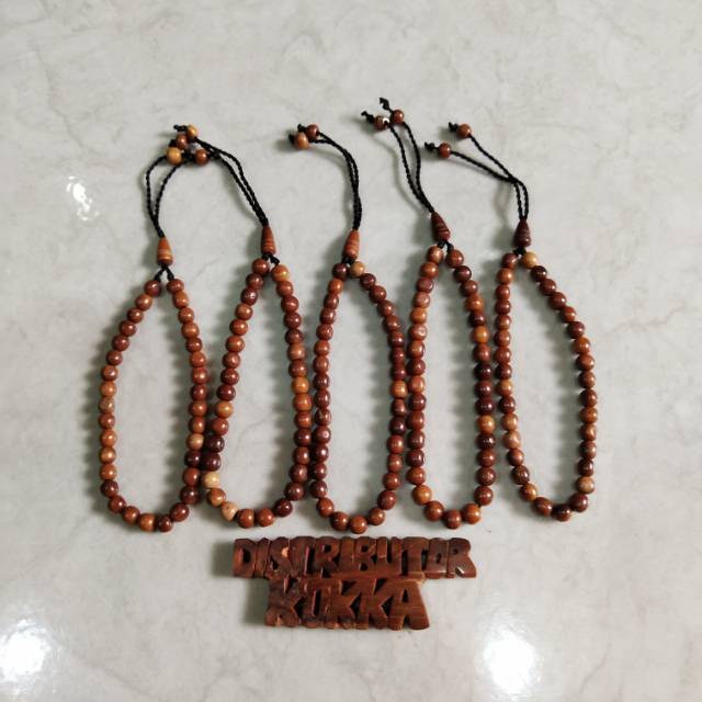 ( SUPER MURAH ) Grosir 5 pcs gelang kokka kaukah fukakah koka bulat kpl 33 coklat