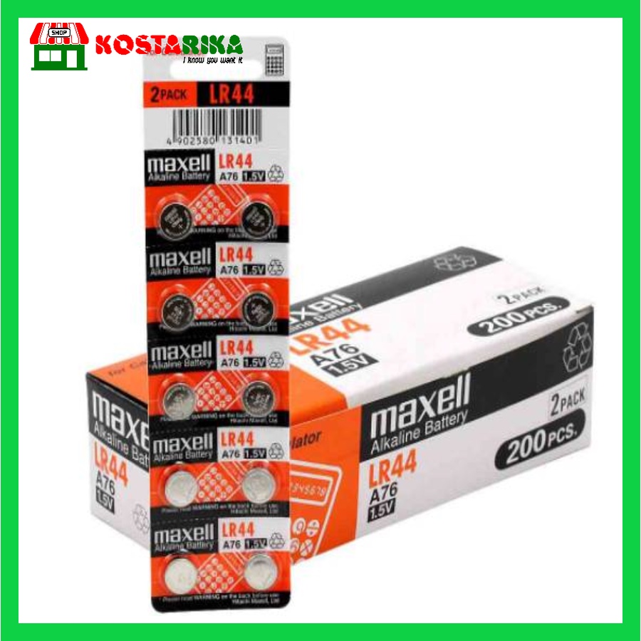 Batre Baterai Maxell LR44 Original HARGA SATUAN