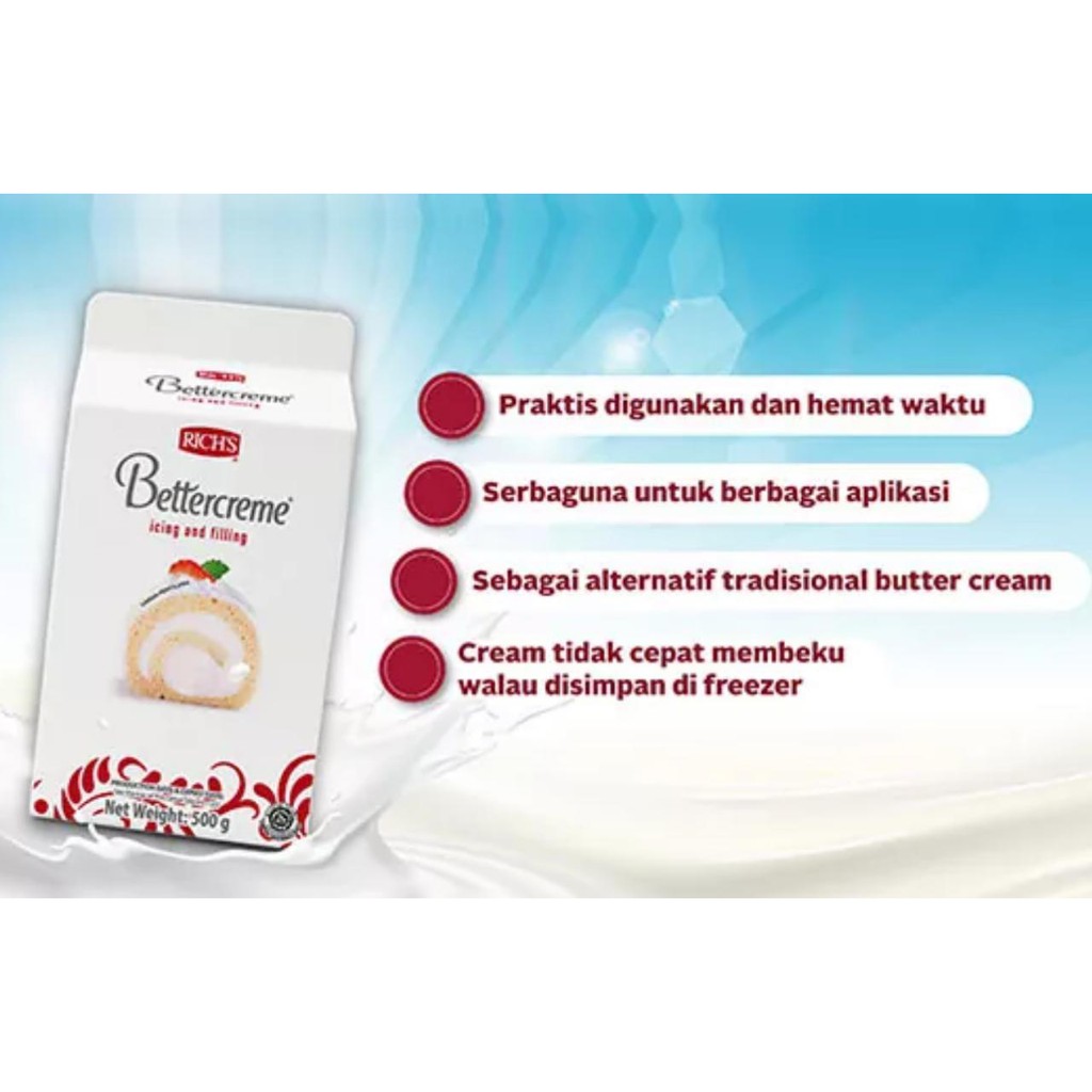 

Rich’s Bettercreme - Rich Bettercreme 500gr - Gosend/Grab Only!!!
