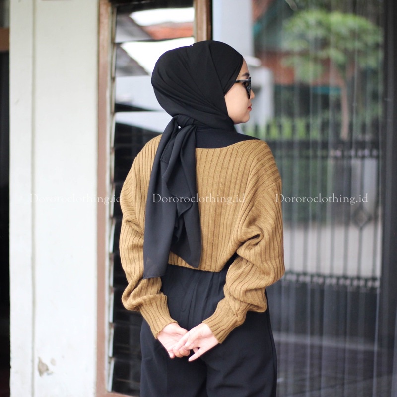 Bolero Rajut Wanita Bolero Liam Oversize Crop Cardigan Wanita Lengan Panjang