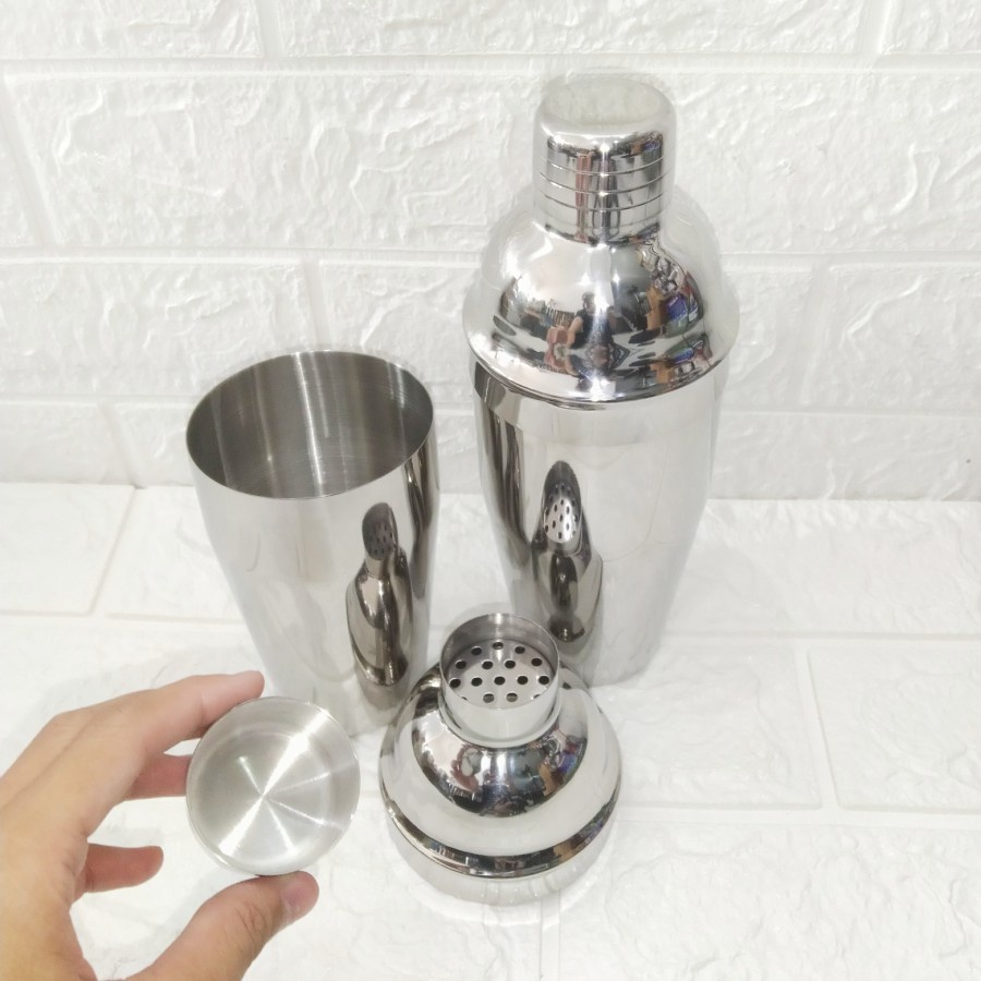 Shaker Stainless Kocokan Minum Cocktail Shaker Stainless Gelas Barista