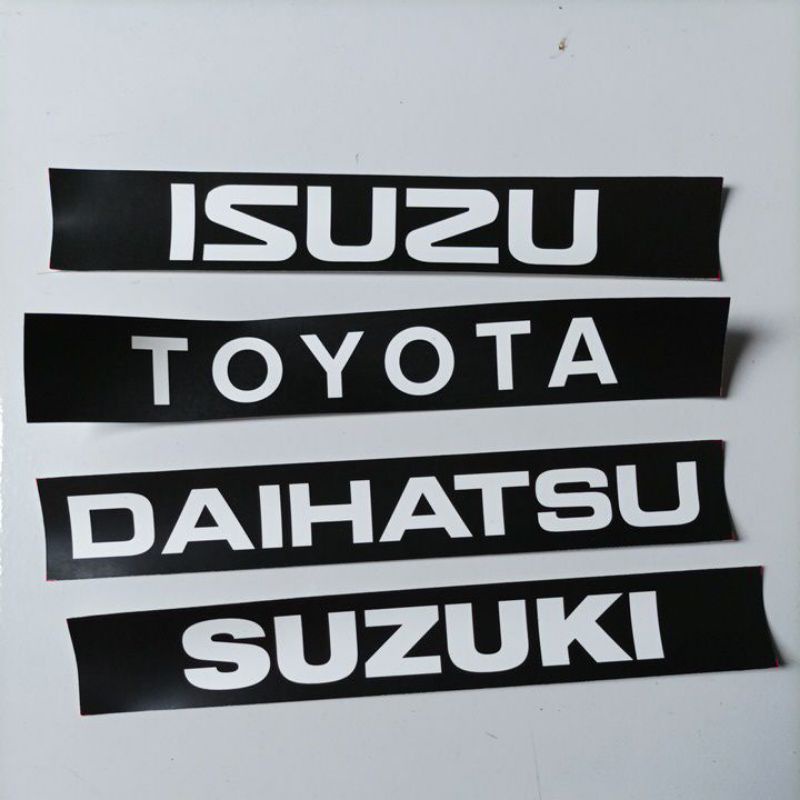 Sticker Stiker Plat Nomer Belakang Mobil Toyota