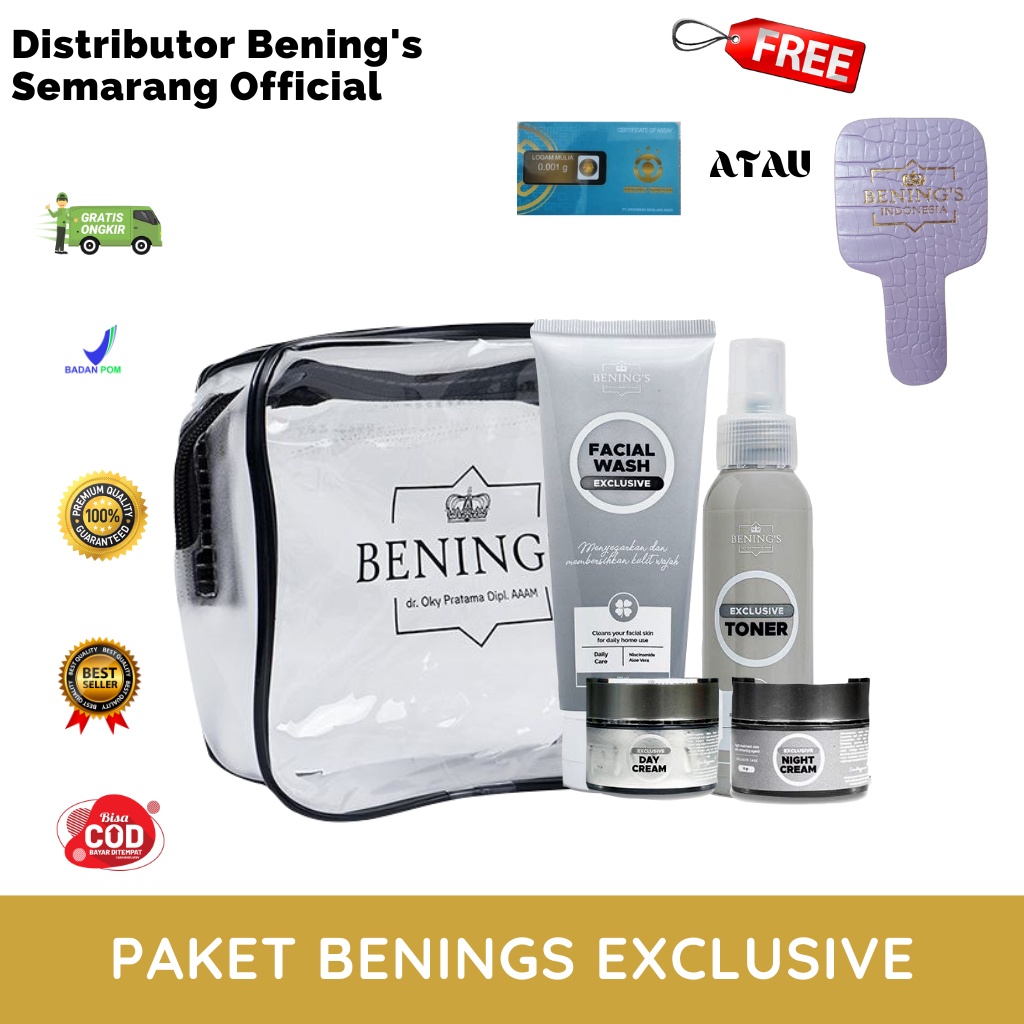 Paket Exclusive Bening’s Indonesia Bening Skincare – Bikin Noda Flek pudar dalam 2-3 Minggu