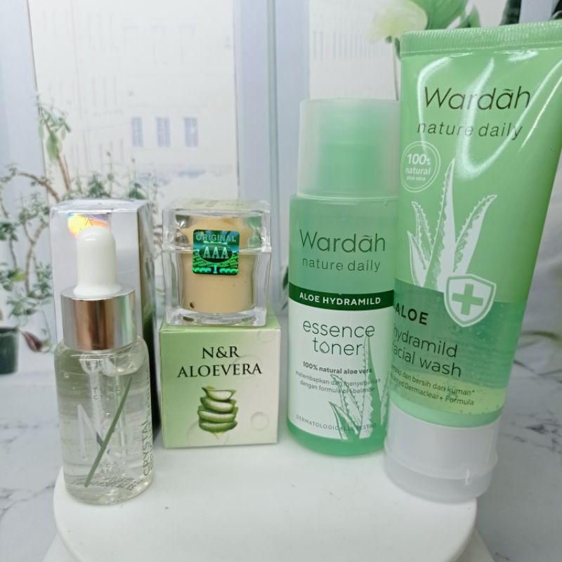 PAKET N&amp;R ALOVERA 3 IN 1 | Facial Foam + Cream N&amp;R +Serum Nr+