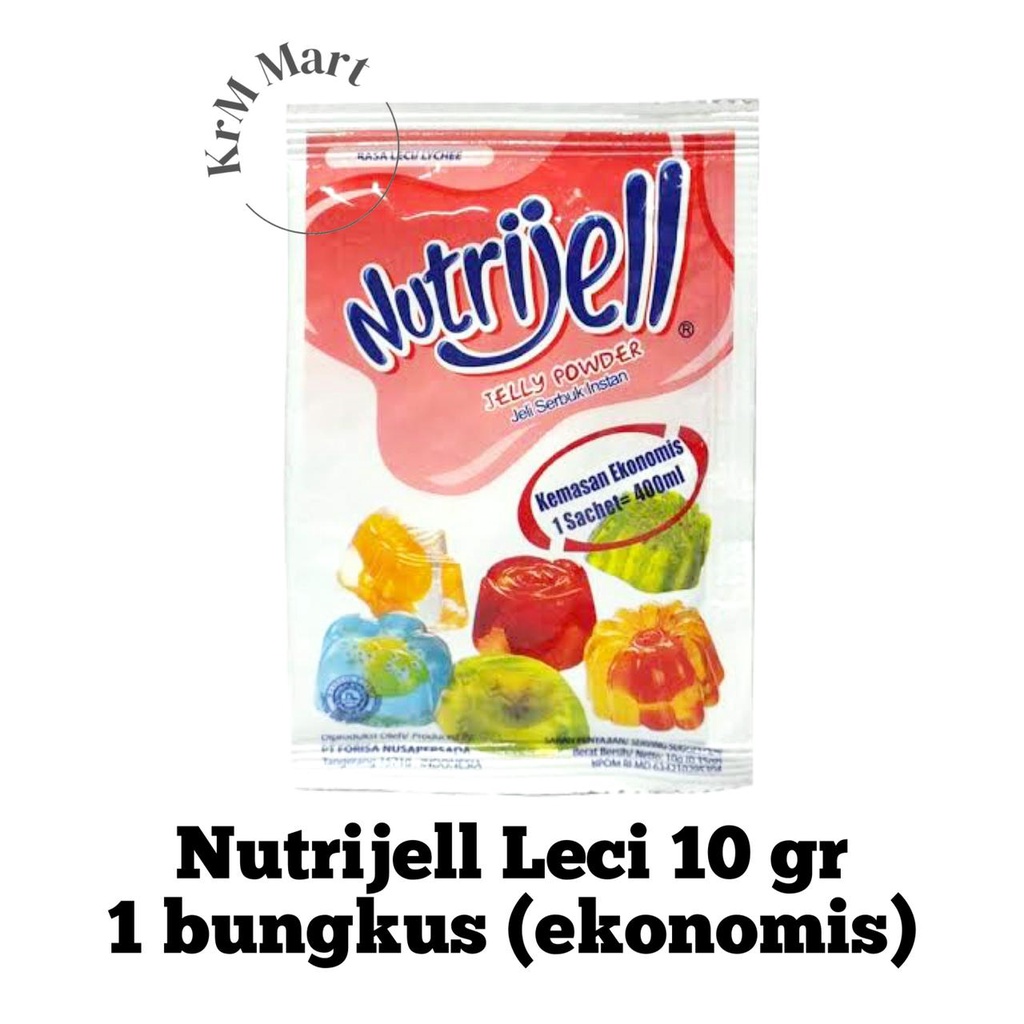 

Nutrijell Leci 10gr Ekonomis 1 bungkus lychee nutrijel