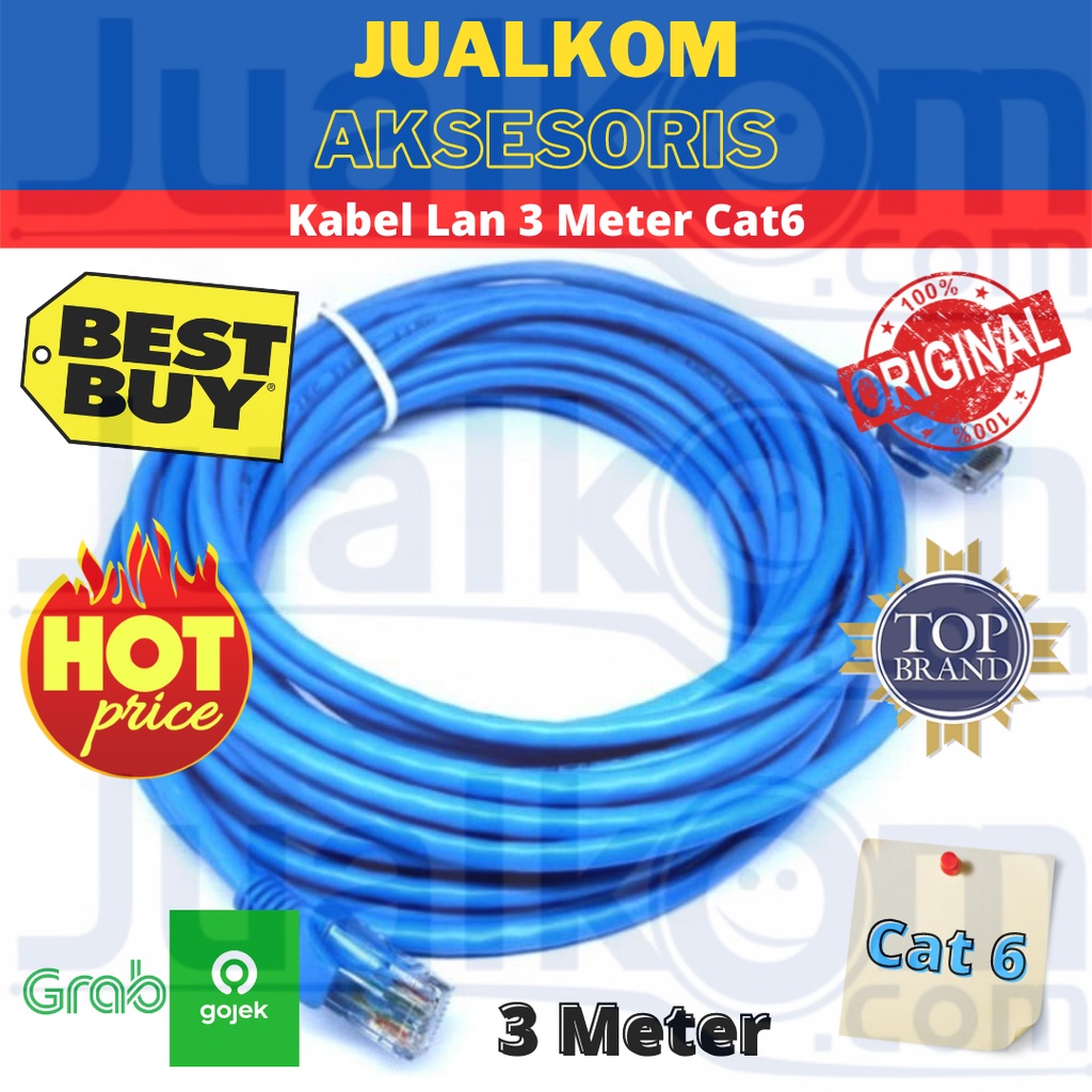 Kabel Lan 3 Meter Cat6 3M Cat 6