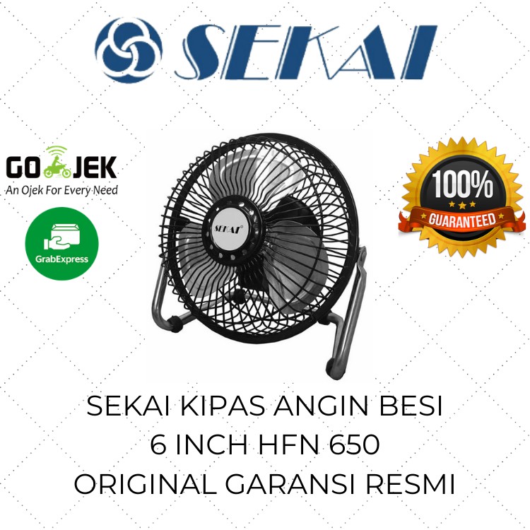 Sekai Kipas Angin Listrik Meja 6 inch HFN 650 / Desk Fan / Mini / Kecil / Murah / Duduk Original