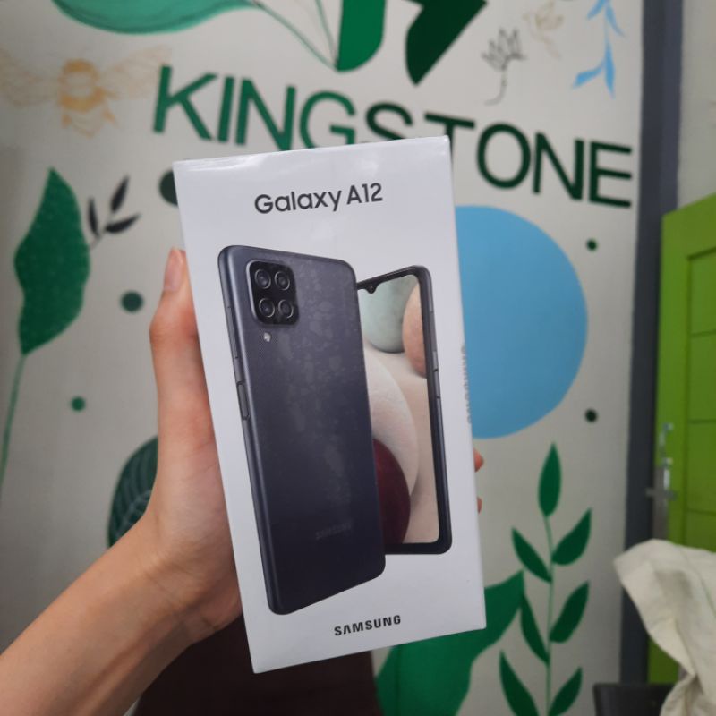 Samsung A12 6/128gb Hitam Black Segel Baru Murah