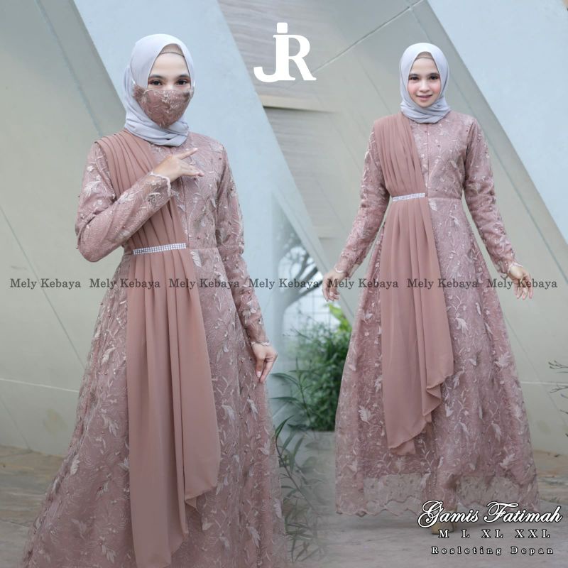 TERMURAH gamis fatimah / kebaya muslimah / gamis selendang tille / gamis modern