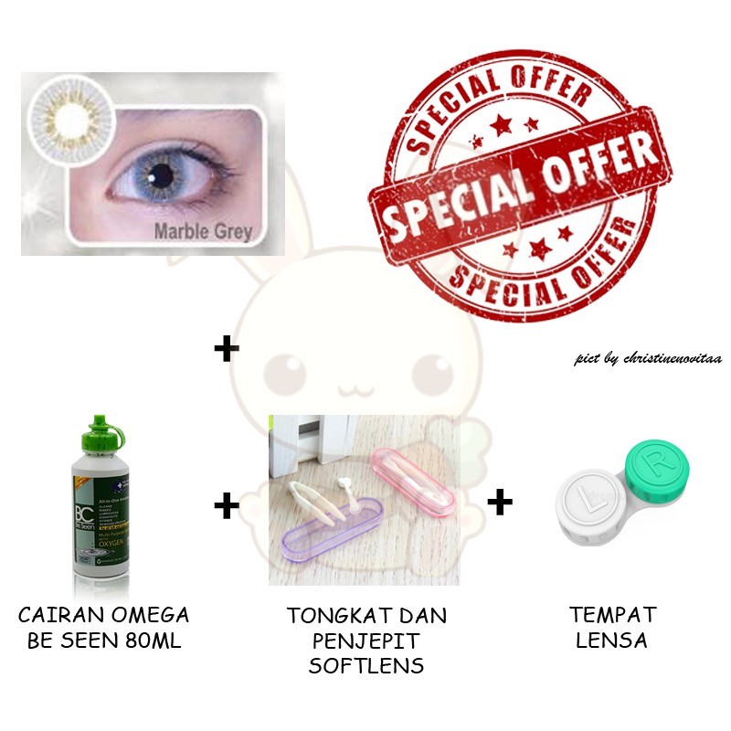 SOFTLENS CTK NEW MORE DUBAI NORMAL - 14.5MM - PAKET UNTUK PEMULA