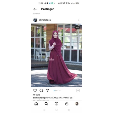 Pashmina elbina hijab MAROON preloved