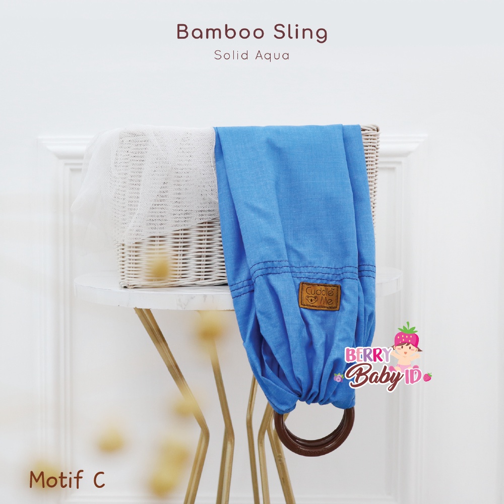 Cuddle Me Bamboo Ringsling Solid Colour Gendongan Samping Bayi Berry Mart