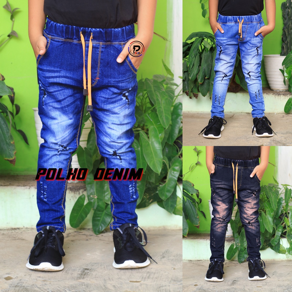 Celana Jeans Anak Panjang bahan streetch Usia 1-12 tahun