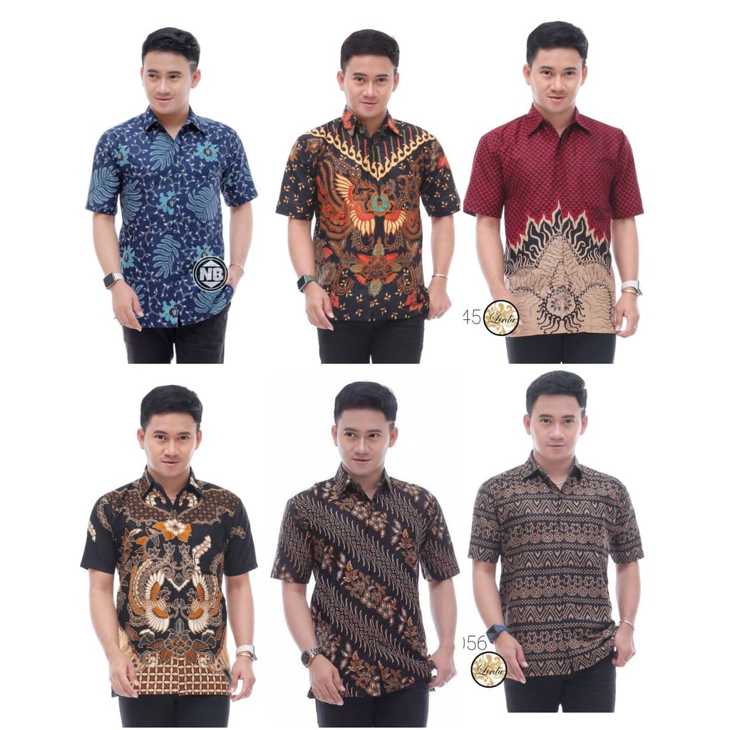 BATIK PRIA LENGAN PENDEK M L XL