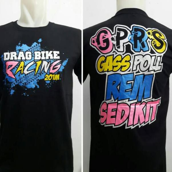 cod Kaos tshirt baju distro racing drag bike racing 201m rem sedikitk ㈤