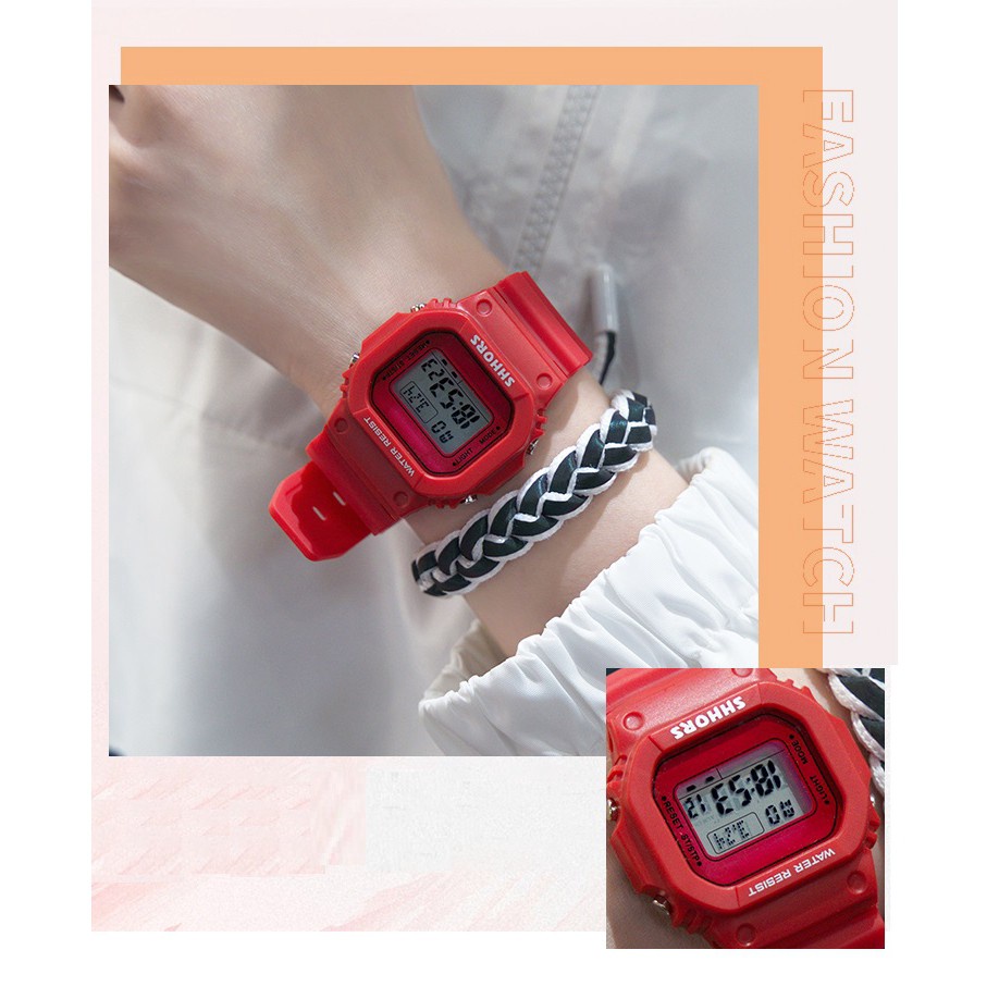 MARKAS J168 Jam tangan Digital Casual Jam Fashion LED Pria Wanita Jam tangan Couple