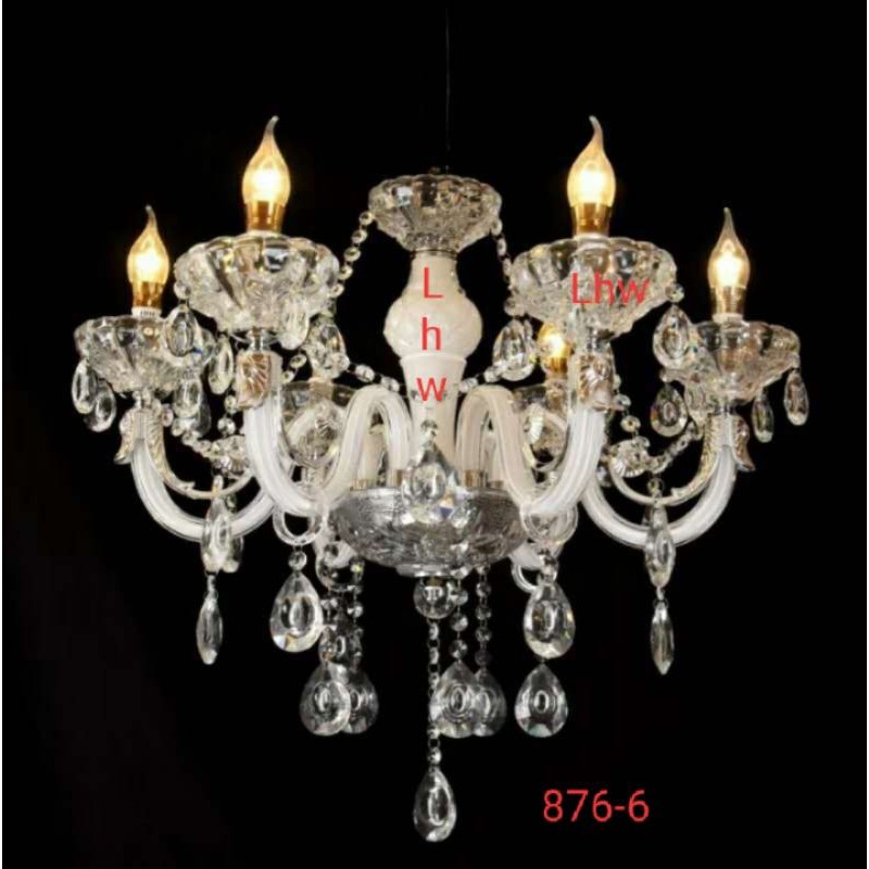 Lampu hias gantung chandelier kristal dekorasi ruang tamu,ruang keluarga