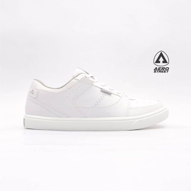 Aerostreet 36-45 Hoops Low Putih Abu Muda Putih - Sepatu Sneakers Casual Pria / Aerostreet Hoops Put