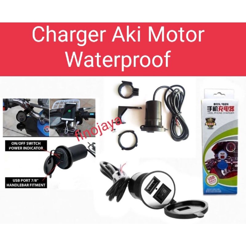 Charger Aki Motor Waterproof