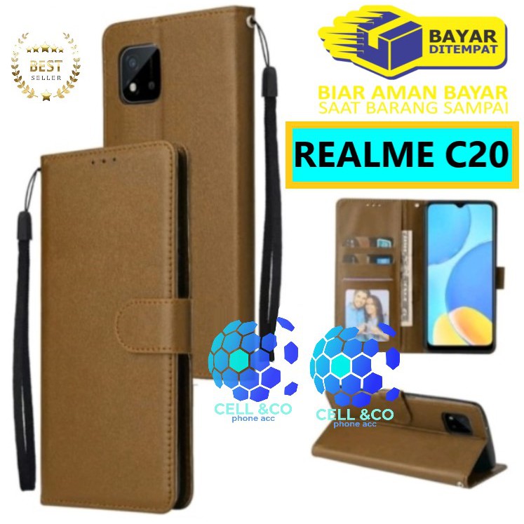 Flip cover REALME C20 Flip case buka tutup kesing hp casing flip case leather wallet