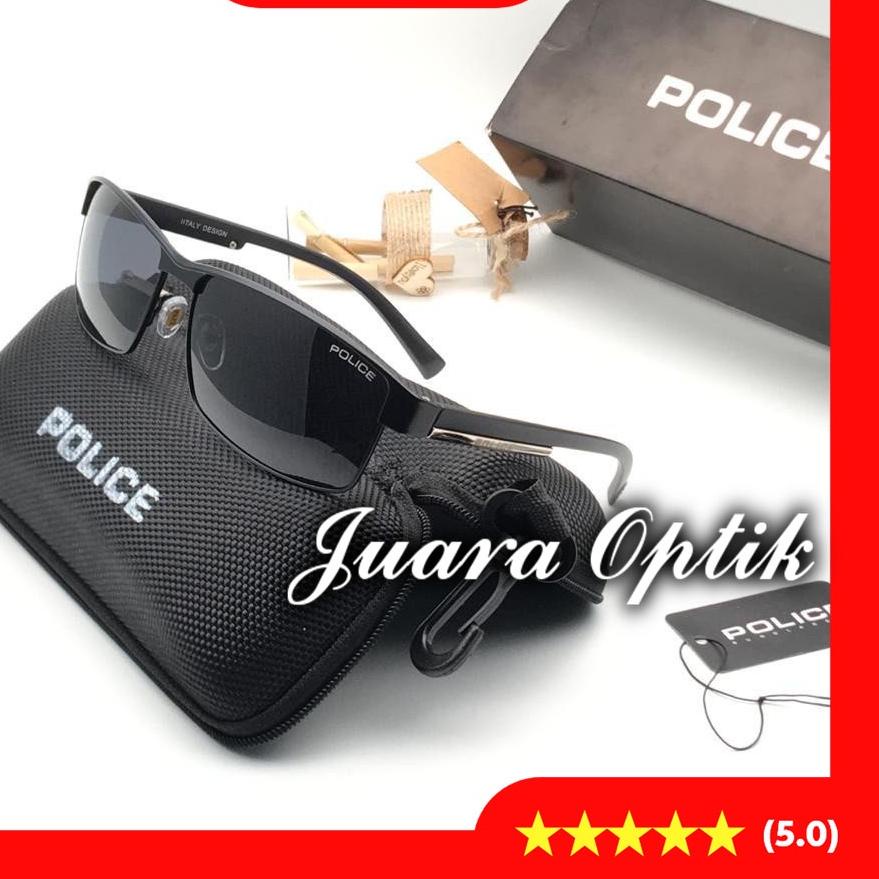 Flash Sale - Grosiran - Kacamata / Sunglass Pria Police P24 2901 RB P31 Fullset Lensa anti UV Polarized original Mancing Passer ikan VERRA Eyewear kaca mata hitam