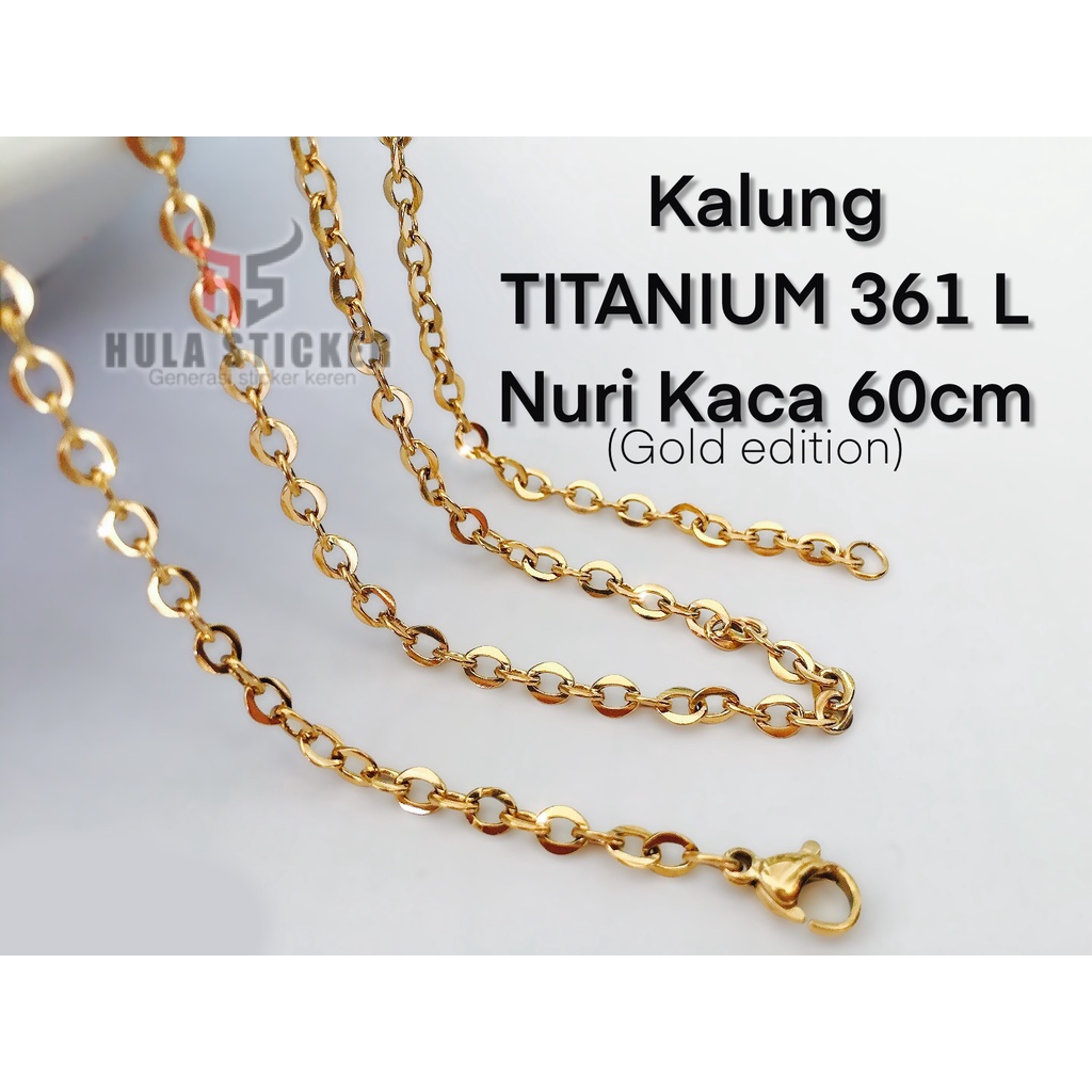 Kalung Rantai Titanium Nuri Kaca ROSEGOLD / Kalung Titanium 316L