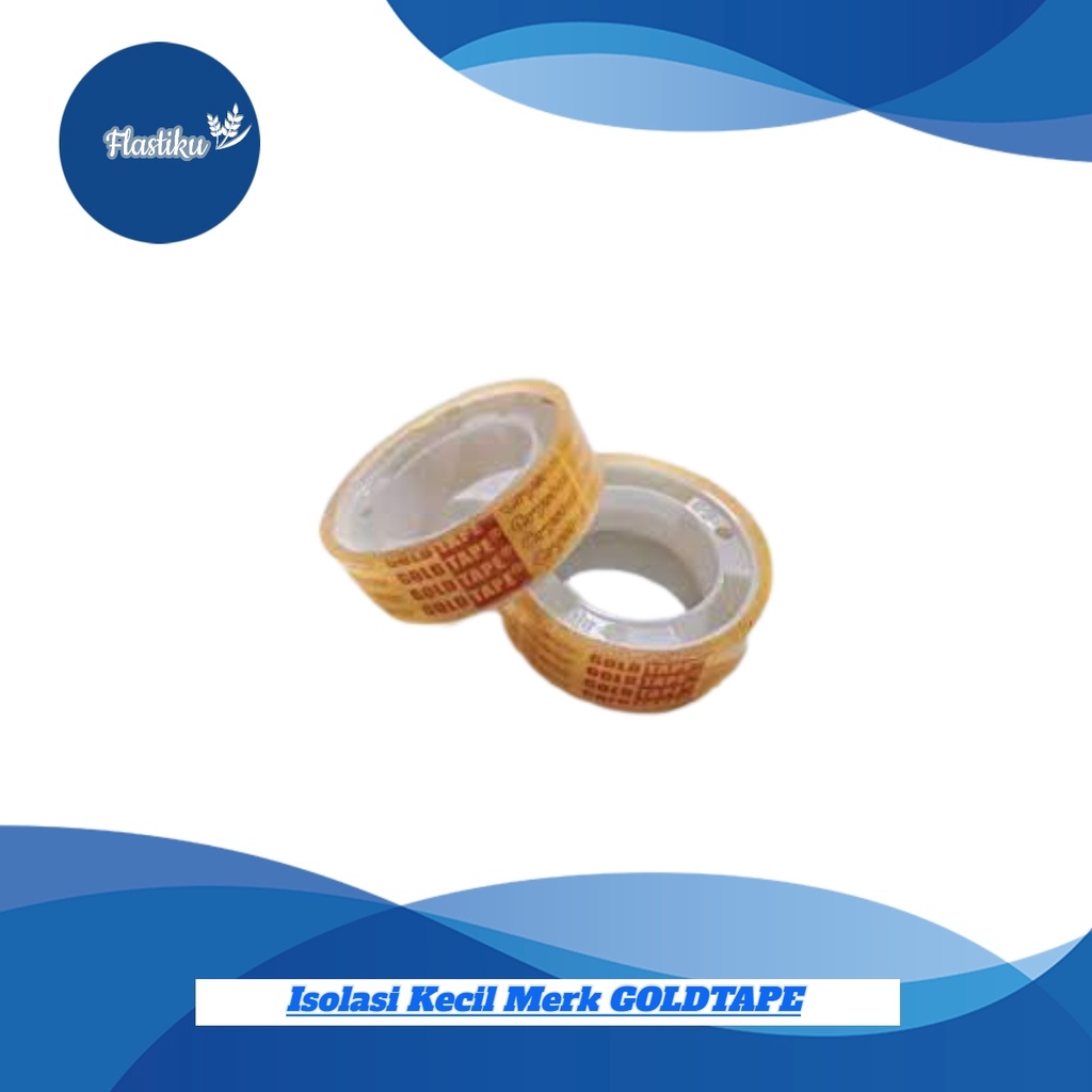 

Isolasi Gold Tape Kecil Bening (12pcs) / Isolasi Kecil