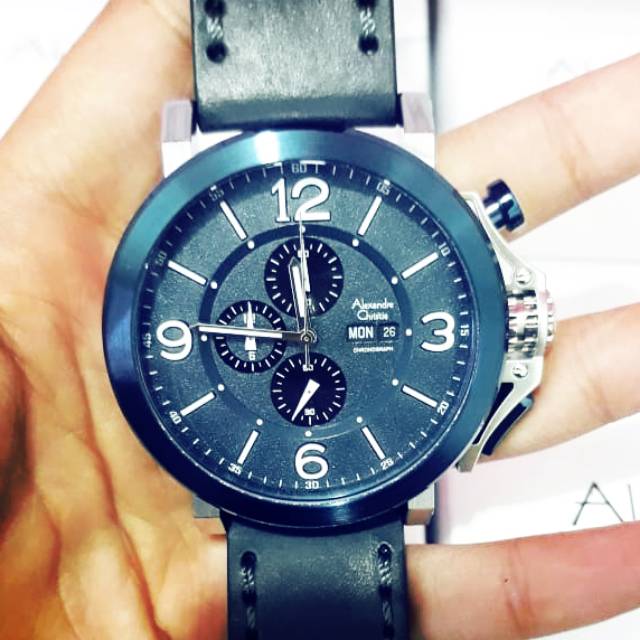 Deskripsi ALEXANDRE CHRISTIE AC 6281 PRIA  LEATHER BLACK ORIGINAL