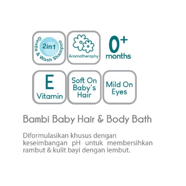 BAMBI Baby Hair &amp; Body Bath 2in1 REFILL 450ml