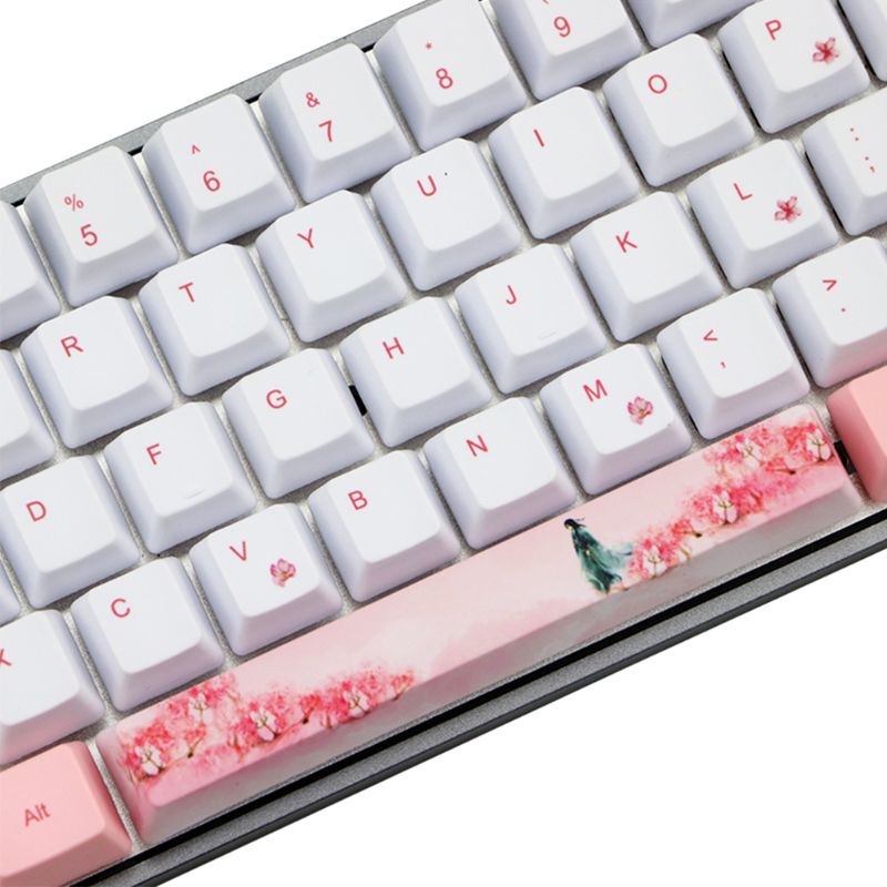 Keycaps btsg PBT DIY Keycaps Untuk Keyboard Mekanik Gaming Lucu Pink