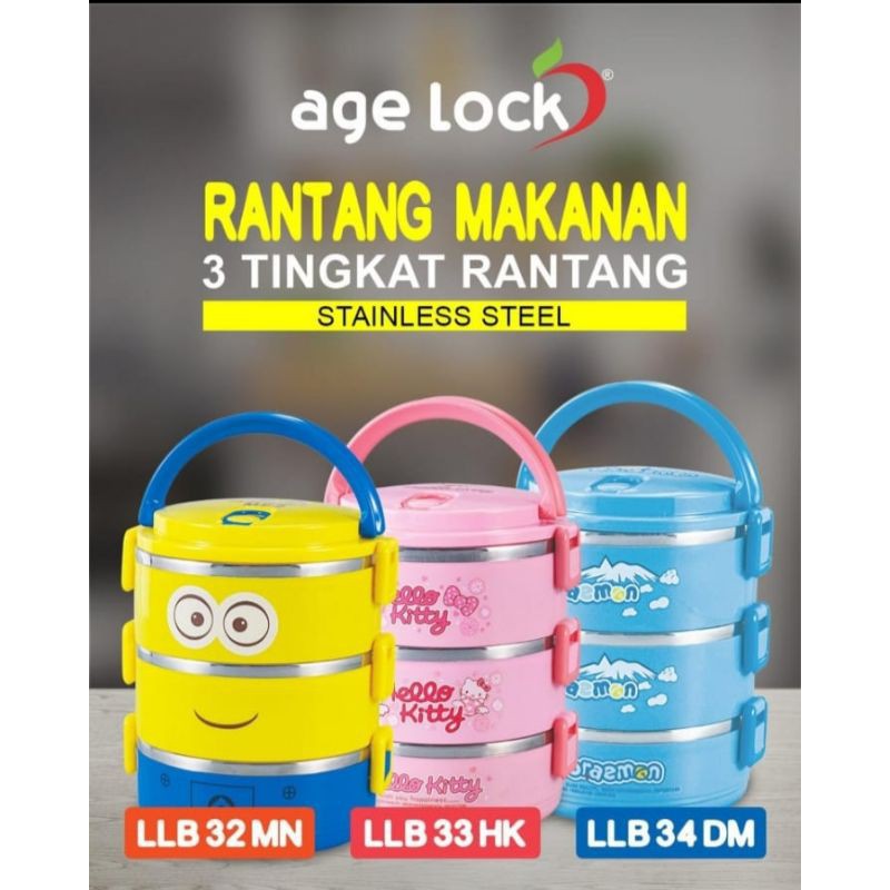 LUNCH BOX AGELOCK/RANTANG 3 SUSUN