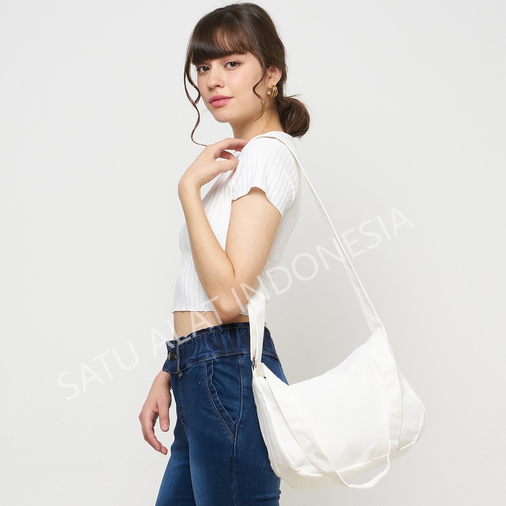 SATU ALAT Tas Selempang MAHALINI 100% Canvas Premium Tebal Tas Kanvas