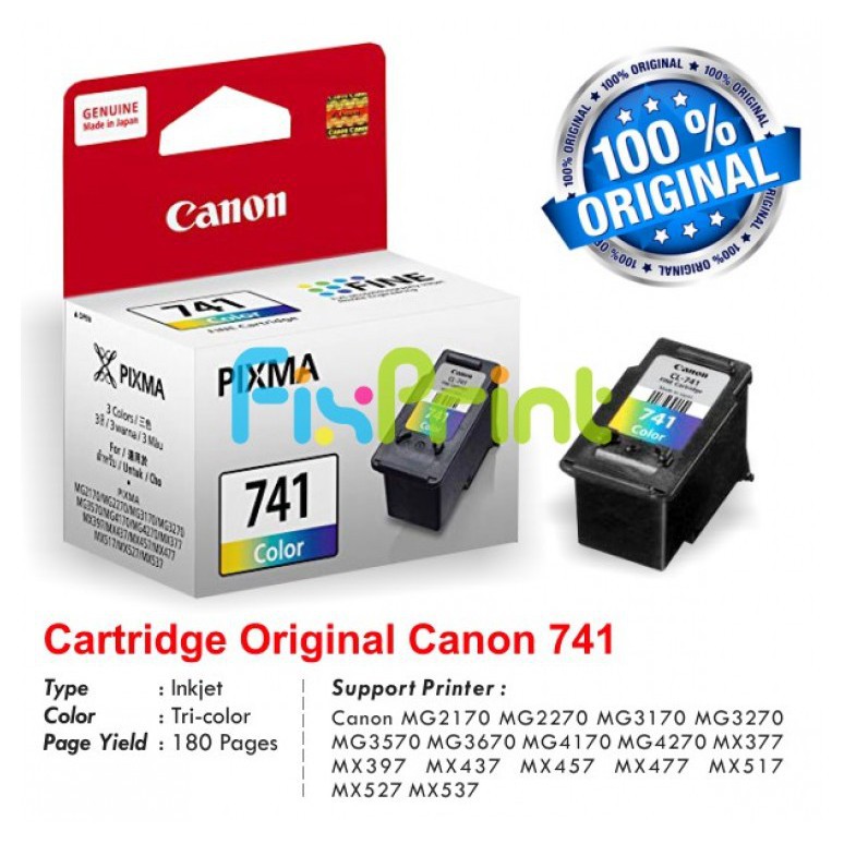 Cartridge Tinta Canon CL741 CL 741 Printer TS5170 MG2170 MG2270 MG3170 MG3270 MG3570 MG3670 MG4170