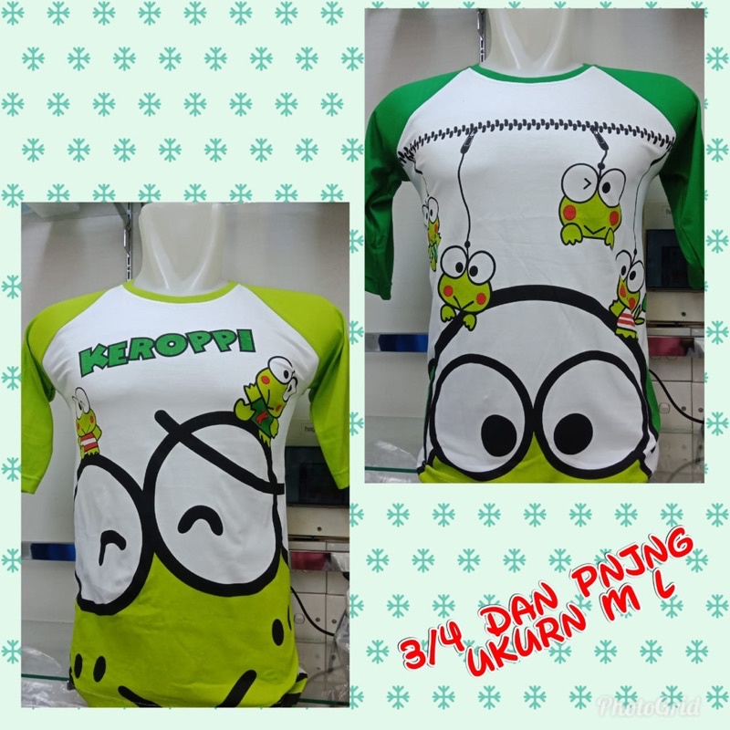 KAOS RAGLAN KEROPI PRIA WANITA BISA PAKAI READY SIZE M,L