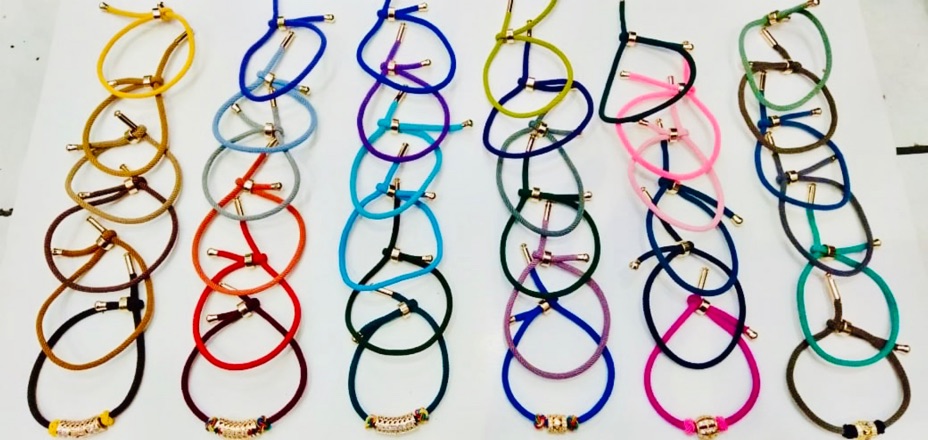 Gelang tangan wanita/ gelang rajut/ gelang lapis emas