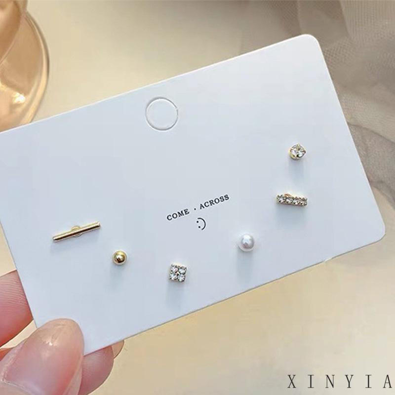 5 / 6 Pcs Anting Tusuk Kecil Sederhana Fashion Aksesoris Wanita