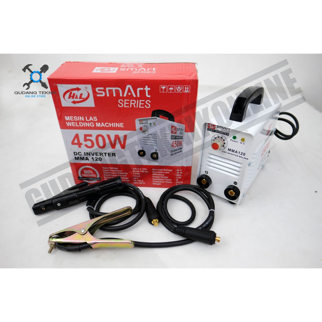 Mesin Las Inverter  H&amp;L Smart 120A / Mesin Trafo Las 450Watt H&amp;L Smart 120 A