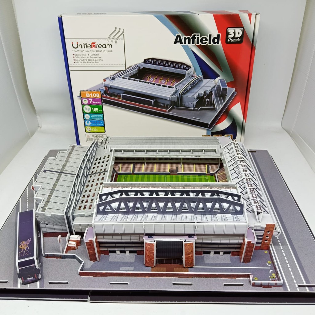 DIECAST STADION MINIATUR STADION SEPAK BOLA ANFIELD MINIATUR LAPANGAN