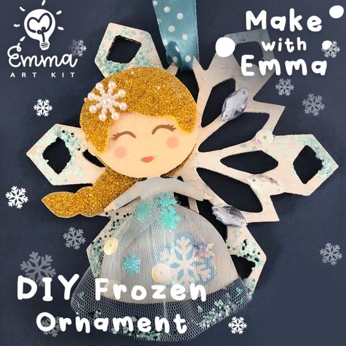 

Diy Christmas Ornament Art Kit: Elsa / Frozen (W/ Paint And Brush)