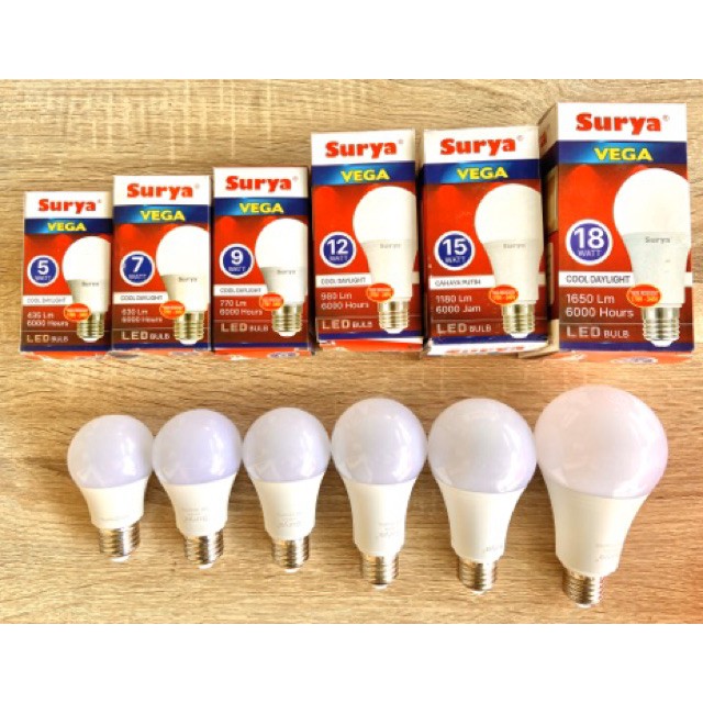 Lampu LED Bulb Surya Vega 12 Watt Putih Murah Terang Begaransi