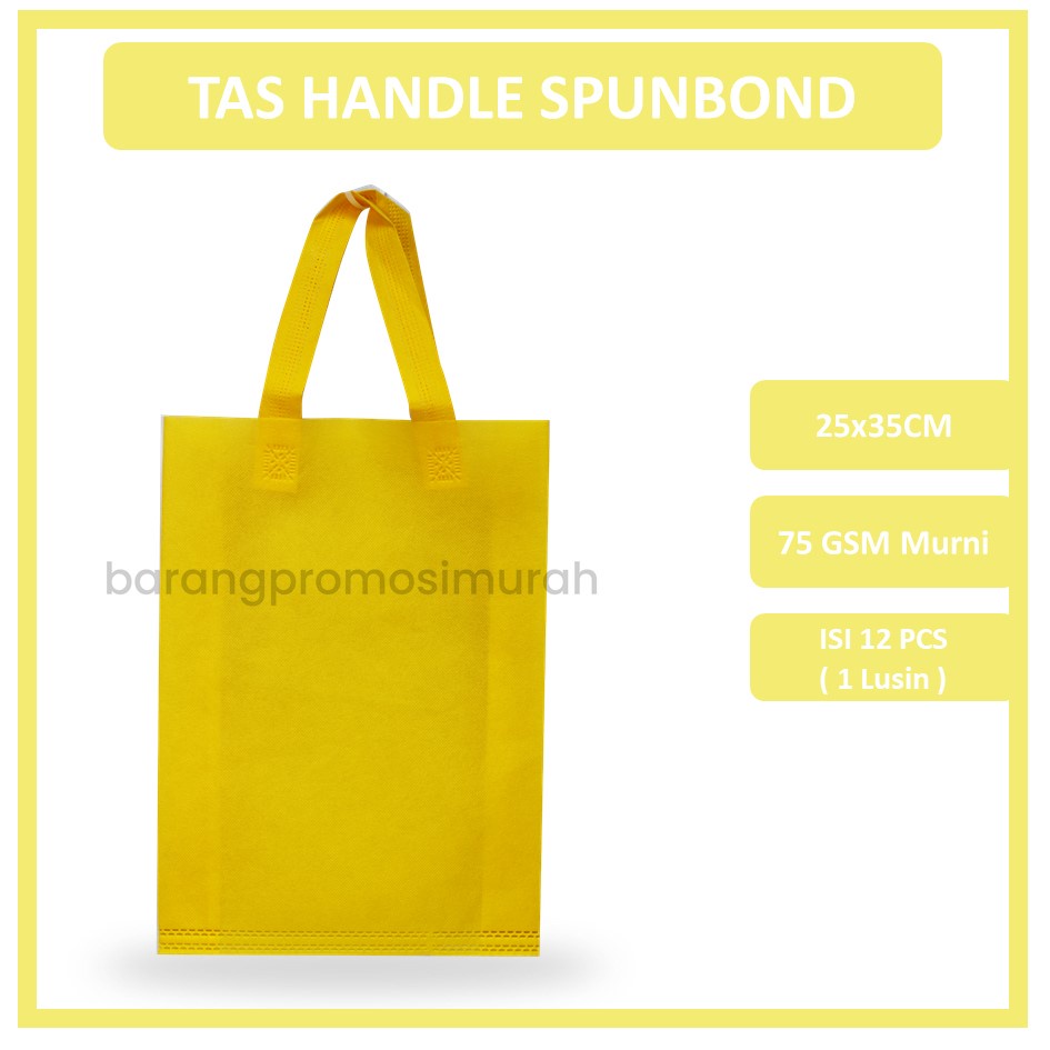 

GOODIE BAG SPUNBOND HANDLE 25X35 (lusinan) / Tas Belanja Murah / Kantong Belanja / Tas Souvenir