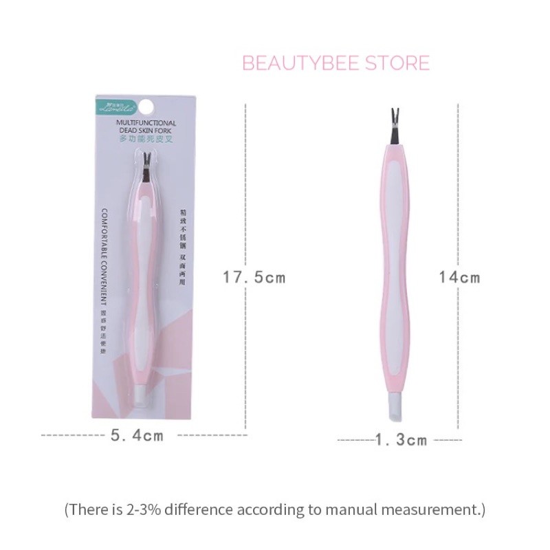 DEAD SKIN FILE / CUTICLE REMOVER/ LIDAH ULAR / PENCABUT KUTIKULA KUKU MENIPEDI 2 IN 1 (C0363/ C0127)