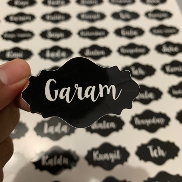 

Stiker bumbu label 15 macam ready stock