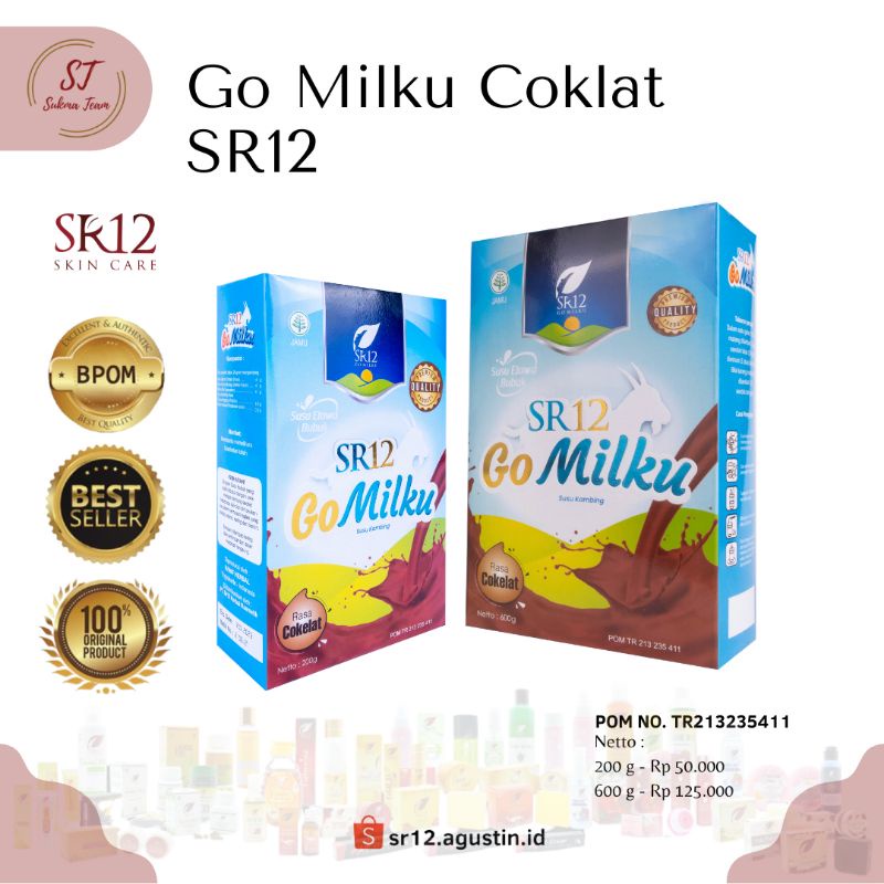 

SR12 - Go Milku Coklat [ 200g - 600g ] Susu Penambah Berat Badan - Susu Kambing BPOM