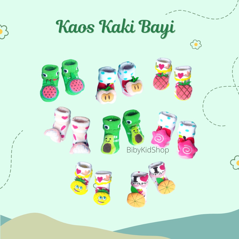 Kaos Kaki Bayi Lucu Boneka 3D Aksesoris Anak Laki Cowok Perlengkapan Baru Lahir Anak Murah Karakter