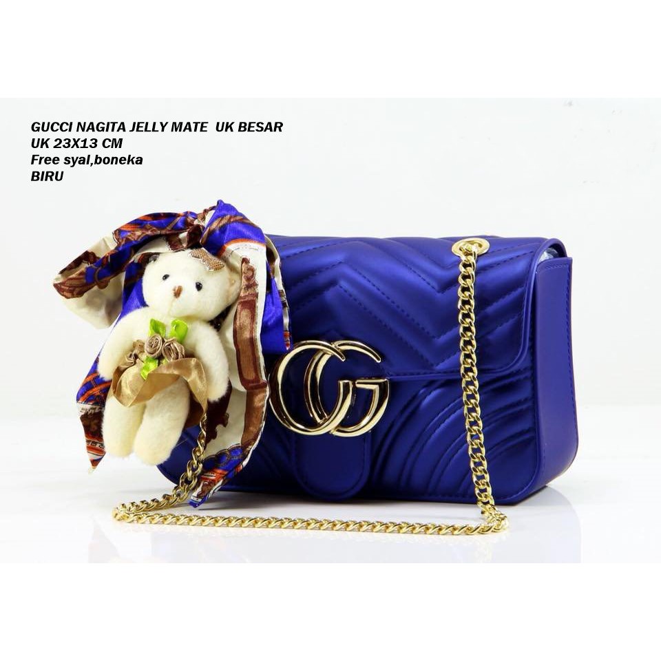  Tas  Gucci Nagita Jelly  Matte UK BESAR 23CM KECIL 19CM 