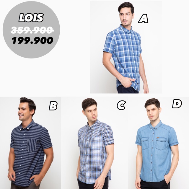 Kemeja Pria Lengan Pendek Lois